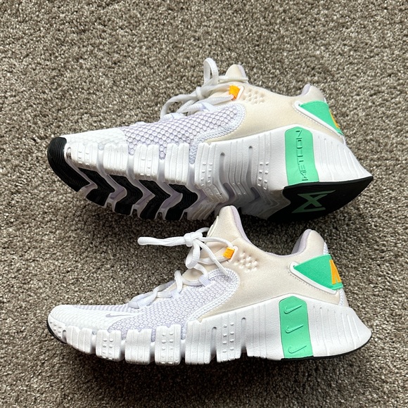 Nike White and Orange Athletic Sneakers - Picture 2 of 5